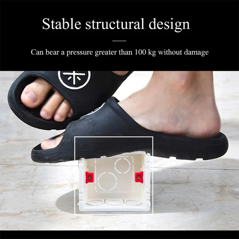 Wallpad Adjustable Mounting Box Internal Cassette 86mm*85mm*40mm For 86 Type Switch and Socket Cassette