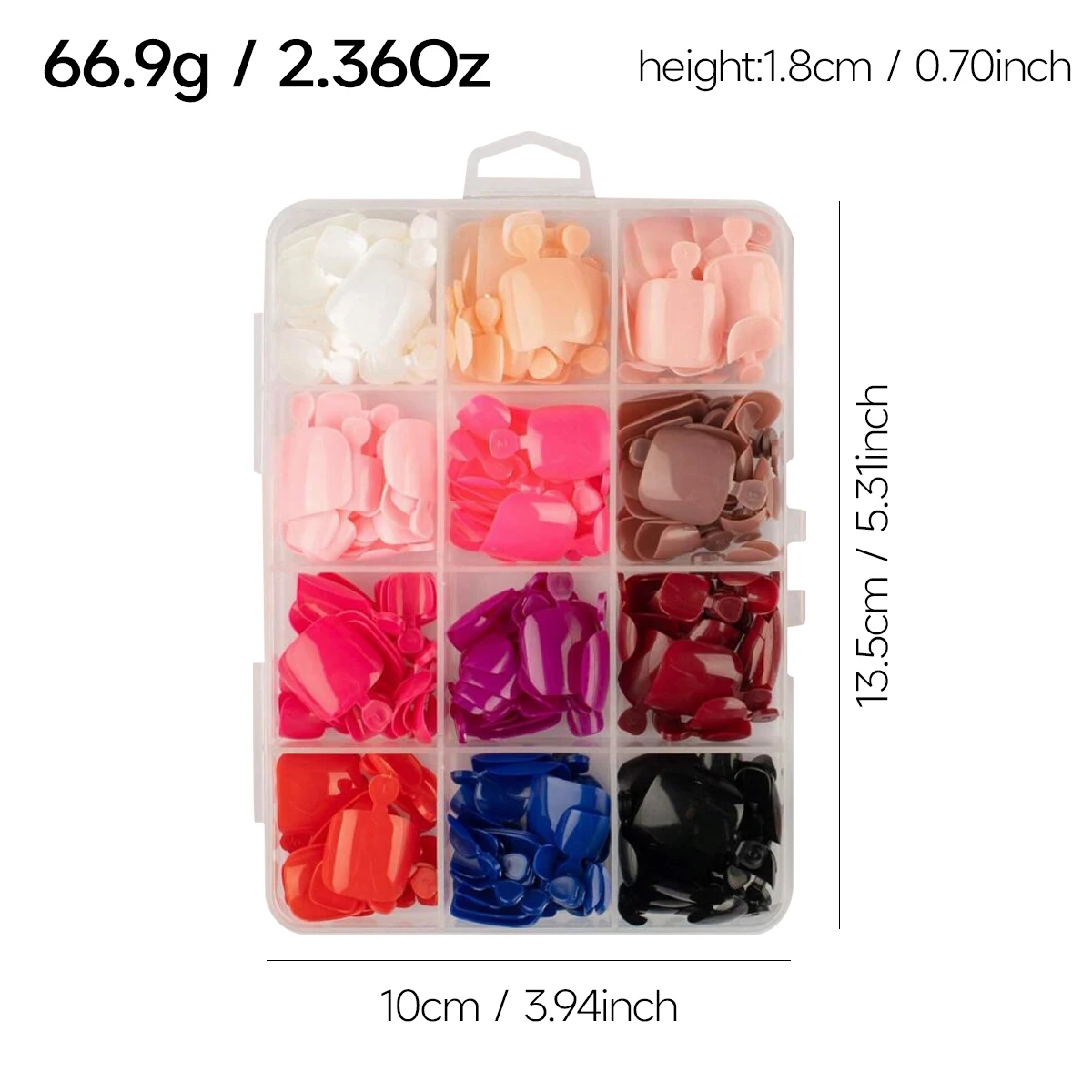 288/216/120/96 pezzi tinta unita francese unghie finte acrilico copertura completa unghie corte punta quadrata unghie dei piedi punte estensione manicure