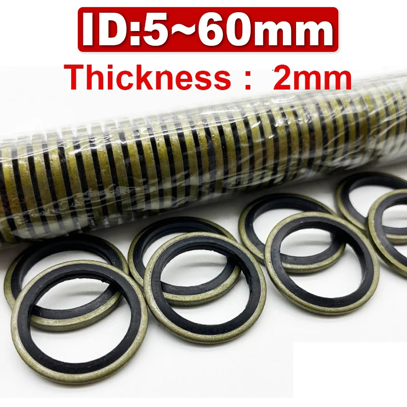 Combined Gasket Skeleton Oil Seal Carbon Steel Nitrile Jb982-77 High Pressure Oil Pipe Gasket High Pressure Seal Ring 5/6/8-60g