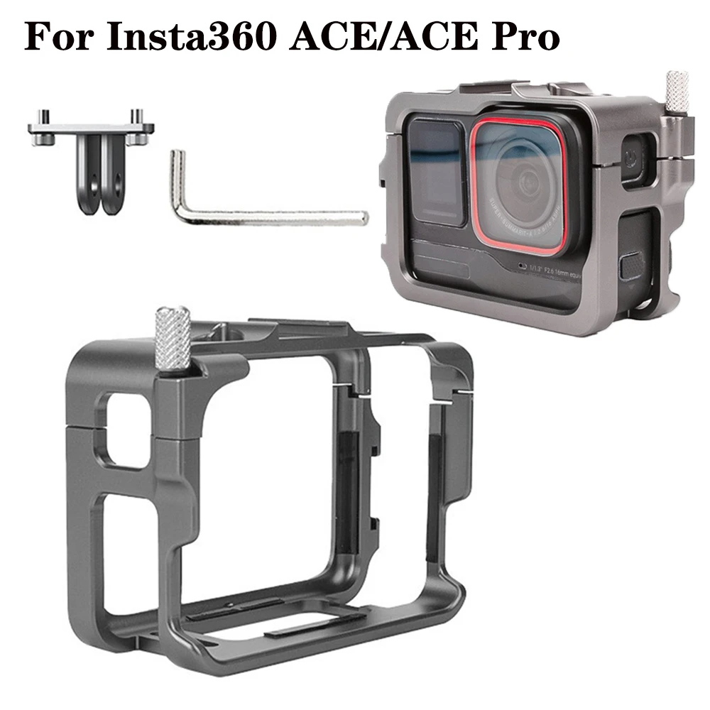 

For Insta360 Ace Pro/Ace Metal Rabbit Cage Double Cold Boot Protective Frame Horizontal and Vertical Frame Camera Accessories