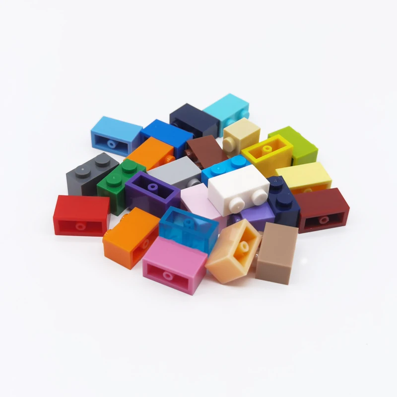 Rainbow Pig MOC Particles 3004 3065 93792 Brick 1 x 2 Building Blocks Parts DIY Compatible Bulk Model Educational Tech Toys