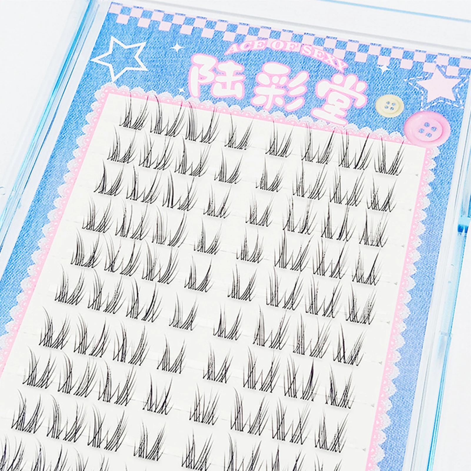 Natural False Eyelashes High Volume Lashes 7-13mm Mixed Length Black C Curl Eyelashes for Everyday Wear and Photography Use