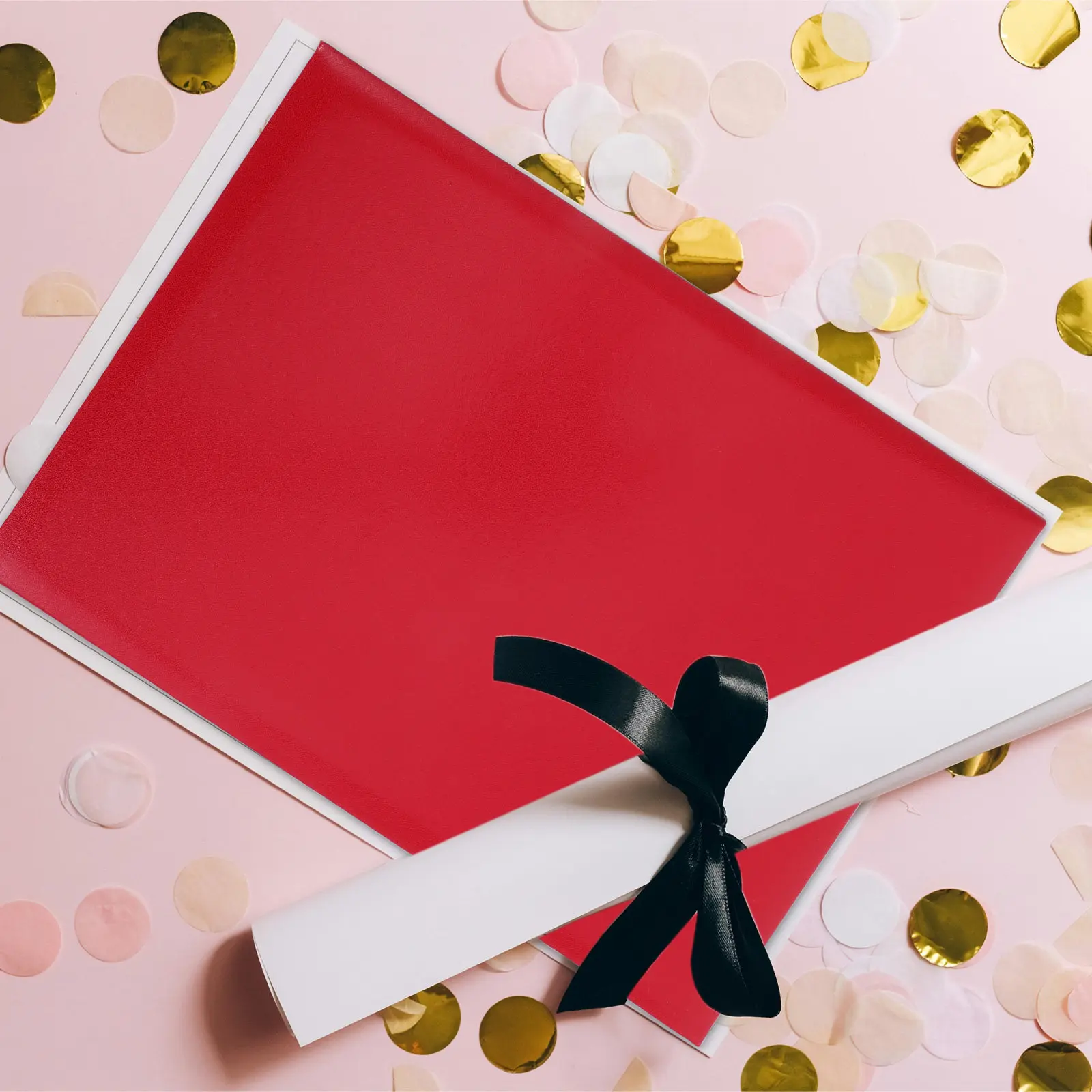 

Красная папка для диплома с мягкой обложкой, формат Letter, для хранения выпускных сертификатов и наград