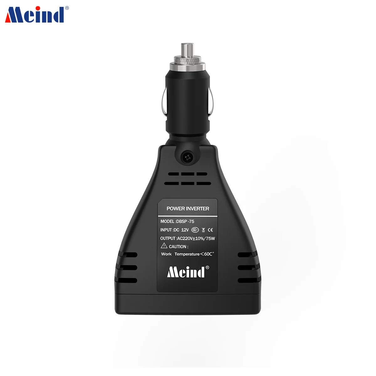Meind 75W Power Inverter DC 12V to AC 220V Car Charger Plug in Adapter Outlet with USB Port Portable Power Converter for  Car