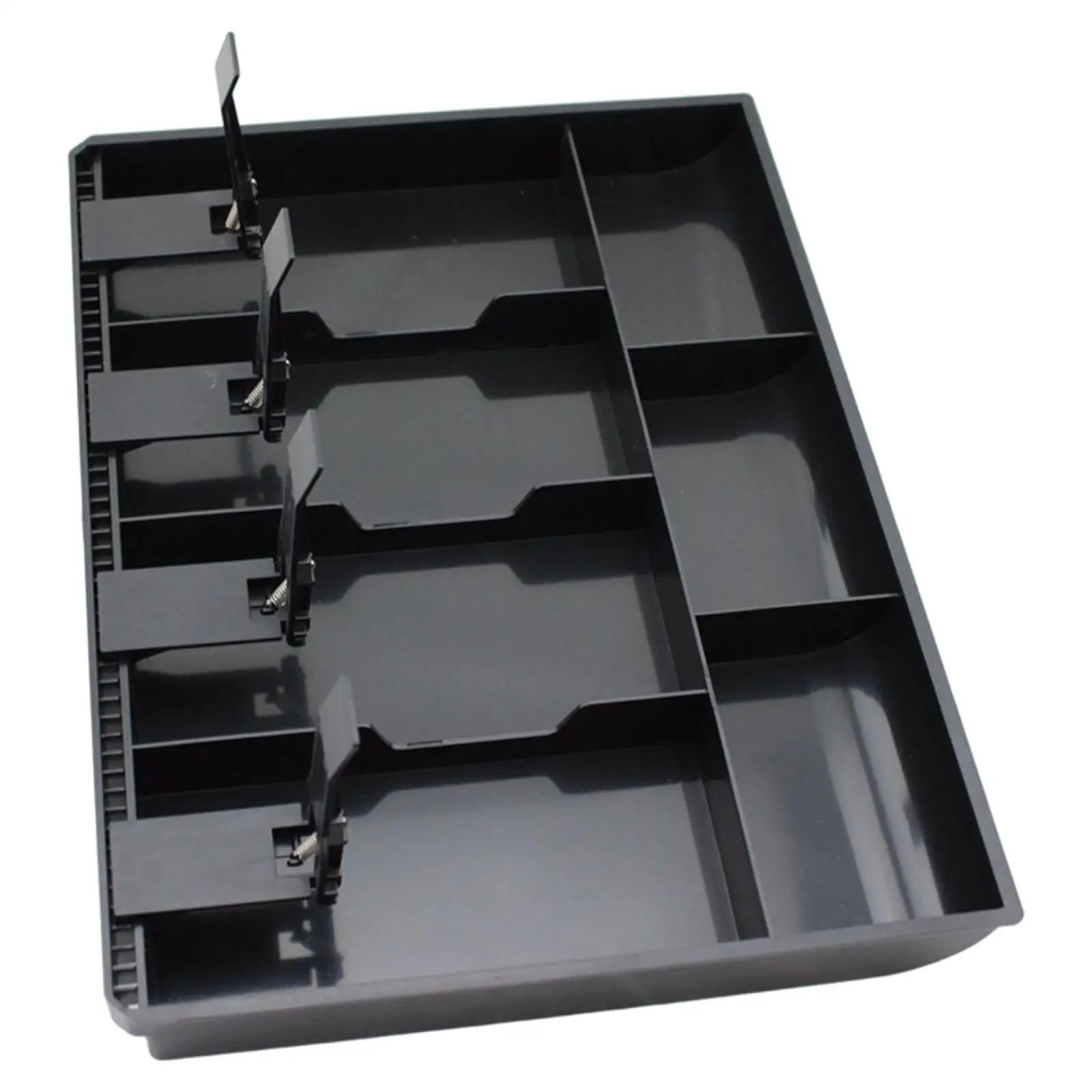 4 Bill 3 Coin Slots Register Drawer Tray with Clip for Restaurants