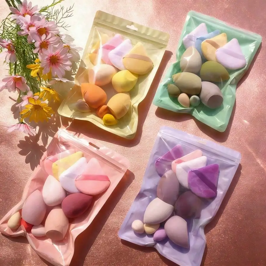 Travel-Friendly 11PC Mini Makeup Sponge Set - Latex-Free Ultra Soft Wet-Expandable Professional Beauty Tool