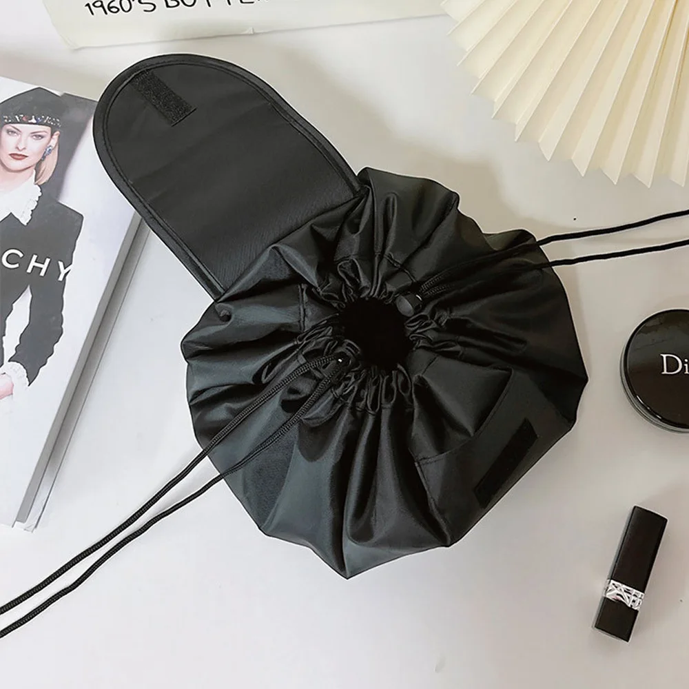 Homefish Women Drawstring Cosmetic Bag Travel Storage Makeup Bag Organizer Pouch Portable Waterproof Toiletry Bea Female Make Up