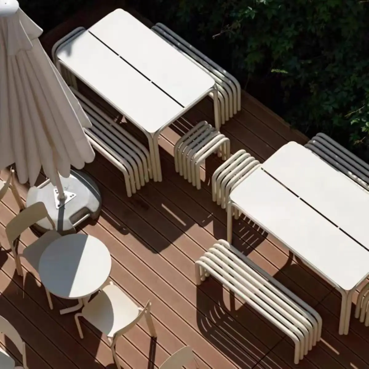 Outdoor elbow table and chair patio terrace bench bed and breakfast bench leisure table and chair