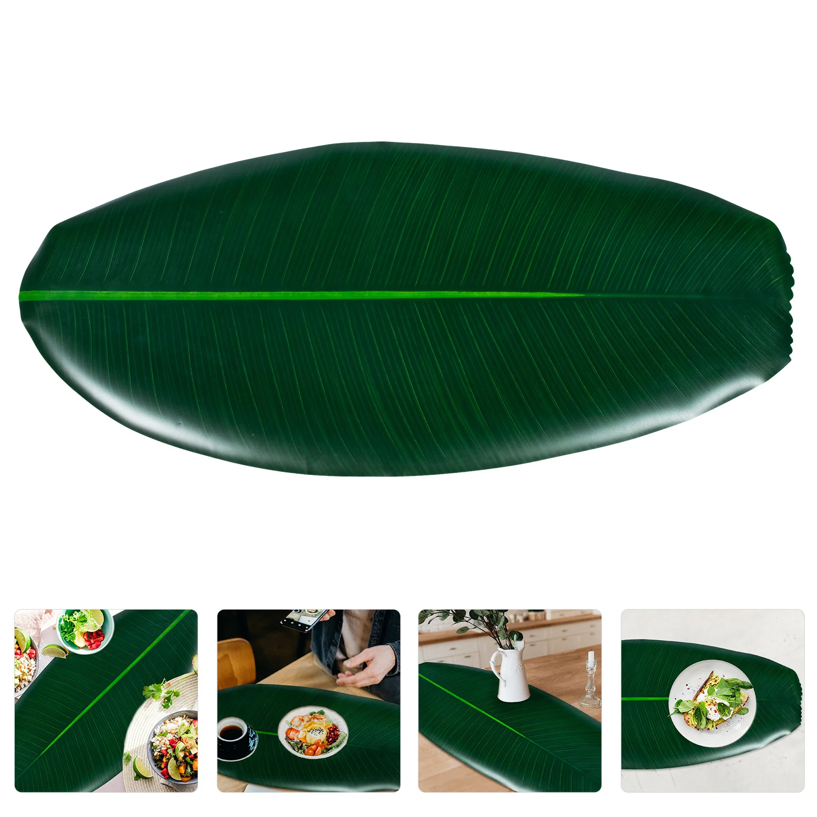 

Decorative Tablecloth Simple Elegant Leaf Design Water Oil Resistant for Home Party Event Table Decoration Use