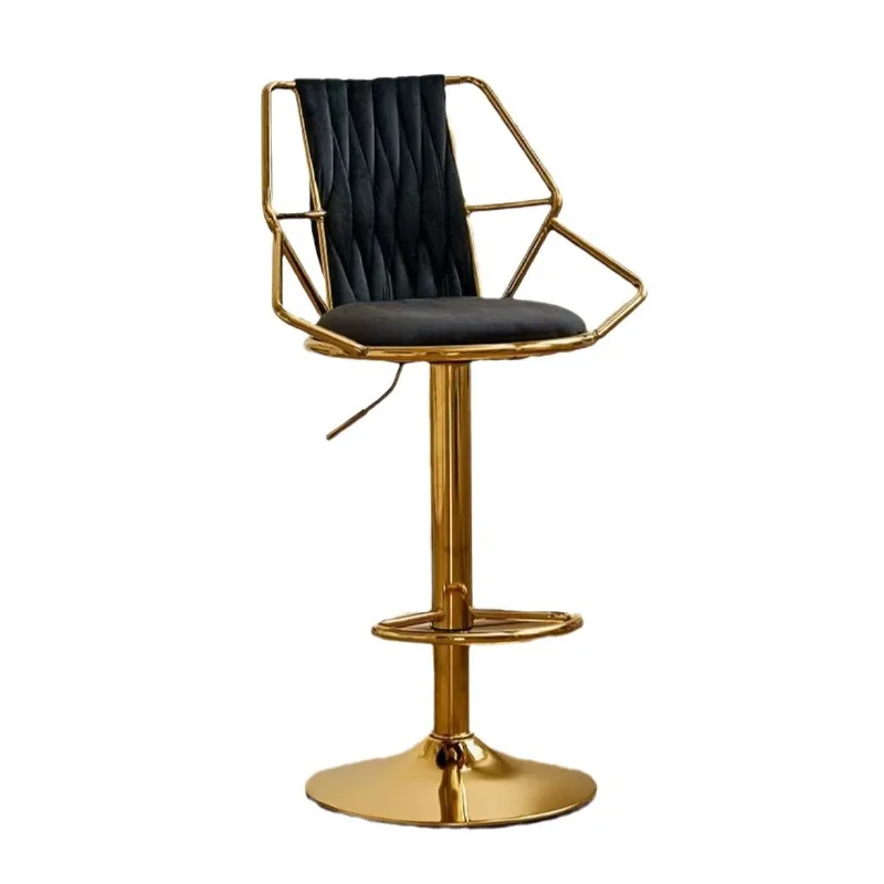 

Nordic bar modern simple home backrest light luxury bar lifting rotating front desk high bar stool