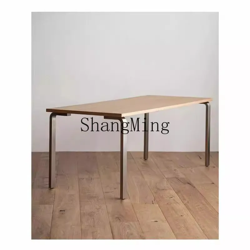

FG medieval birch ocean board desk brushed aluminum profile office computer simple dining table