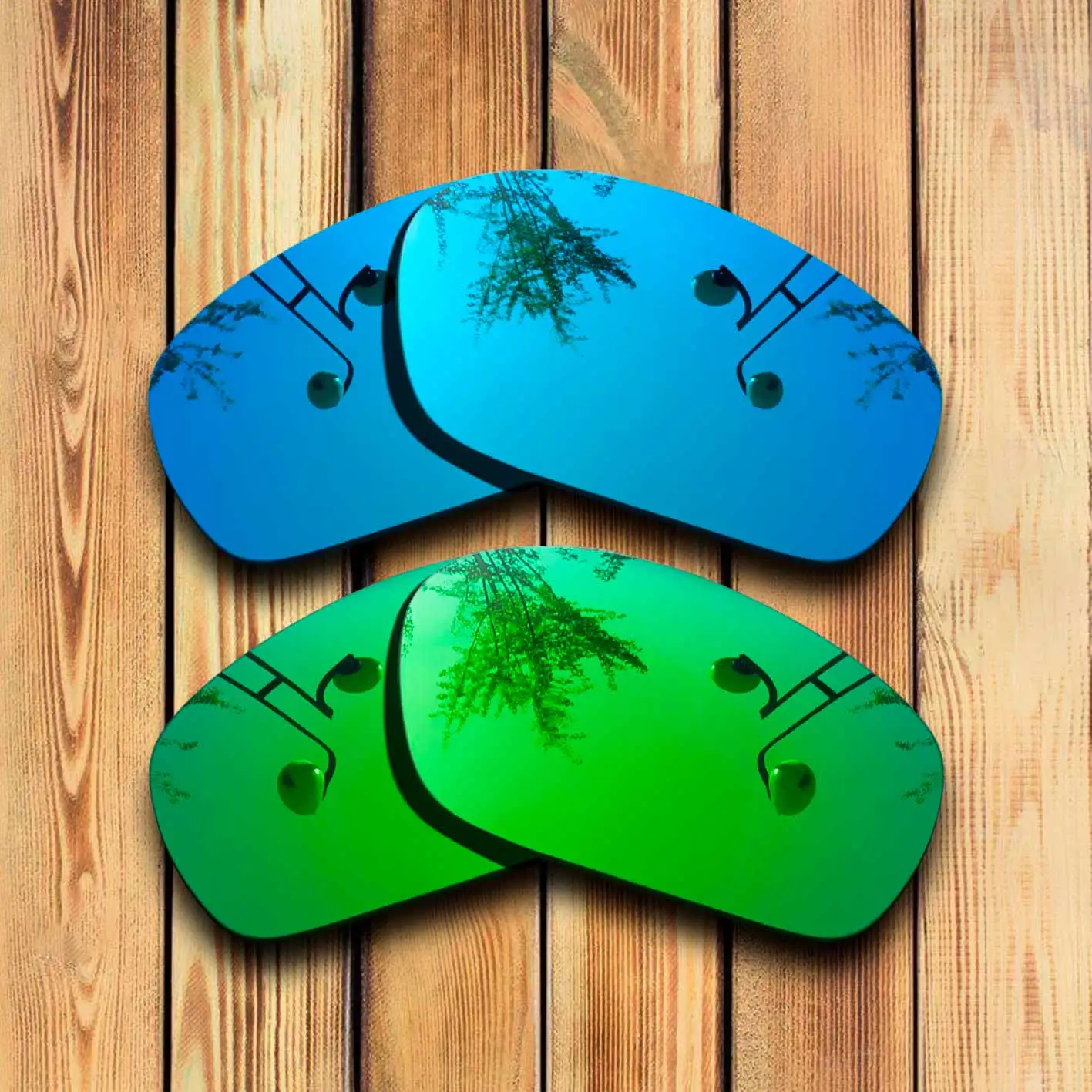 100% Precisely Cut Polarized Replacement Lenses for Jawbone Sunglasses Blue& Green Combine Options