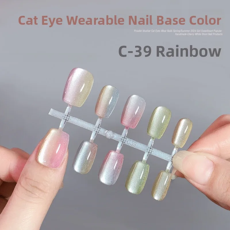 

Champagne Rainbow 's Eye Nail Art Cherry Design Wider Light Ice Tea Nail Tips False Nails Beau Tools from China