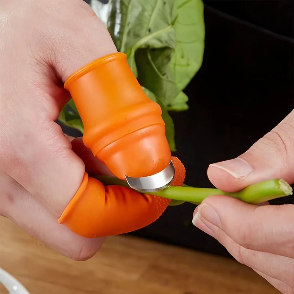 Portable Stainless Steel Garden Thumb Knife Comfortable Fit Nailand Finger Protection Versatile Use for Digging Planting Seeding