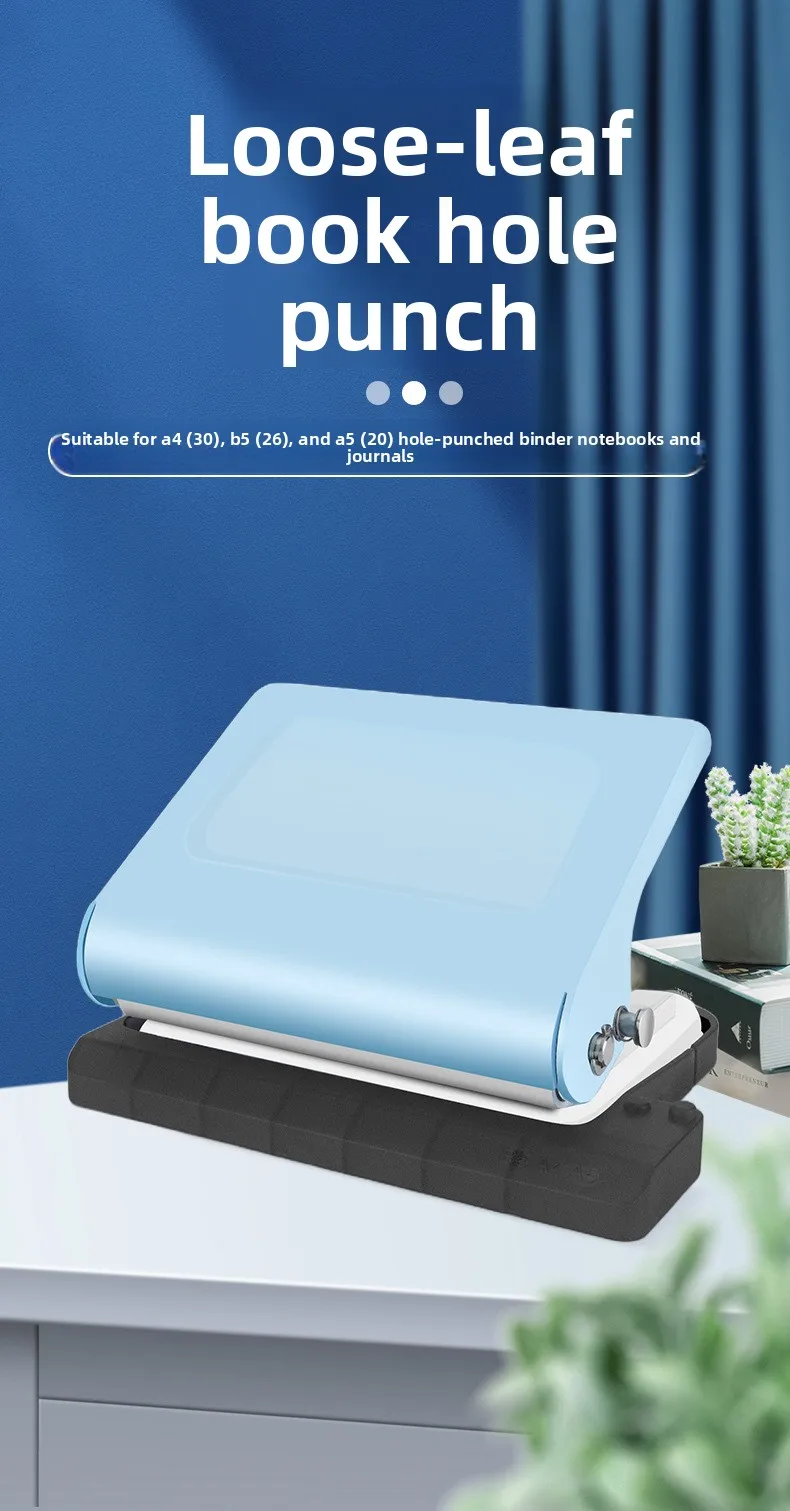 Multi-function 10-Hole Manual Hole Punch Binding Machine for Office School Use