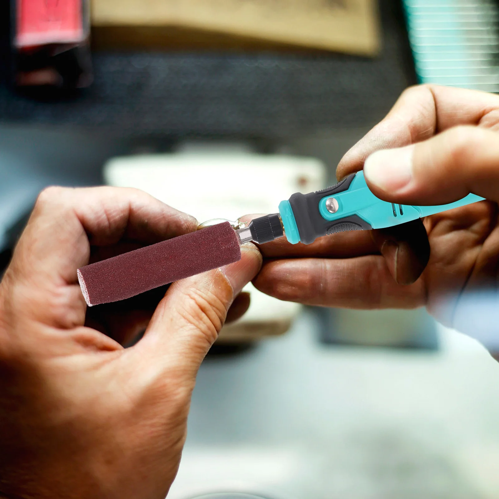 

3Pcs Sanding Drum Kit 120 Grit Cylinder Heads Sanding Bar Sticks for Drill Polishing Grinding Rotary Tool Accessories for Wood