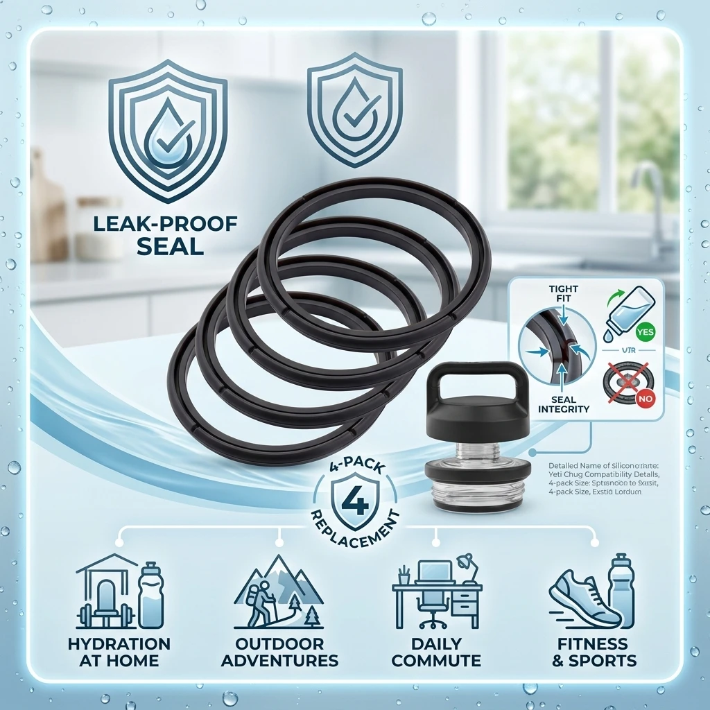 Outdoor Enthusiasts Sealing Rings Replacement Gaskets Leakproof Food Grade Silicone Pads for Water Bottle Accessories