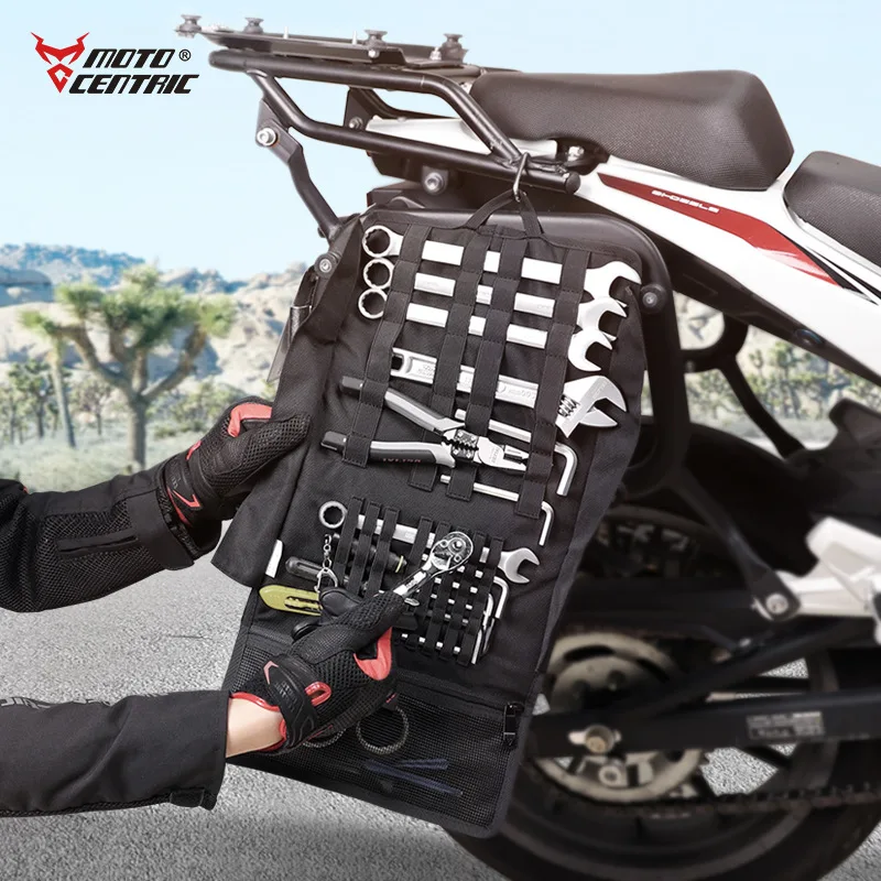 

MOTOCENTRIC Motorcycle Bag Tool Kit Multi functional Protective Bar Bag Outdoor Bag Motorcycle Riding Folding Bag