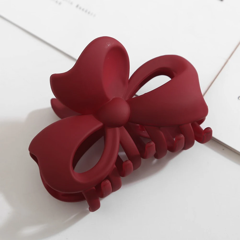 

6pcs Bowknot Clips Durable Plastic Claw for Women Girls Smooth Non Hurt Styling Tools Plastic Hair Claw Hair Accessories