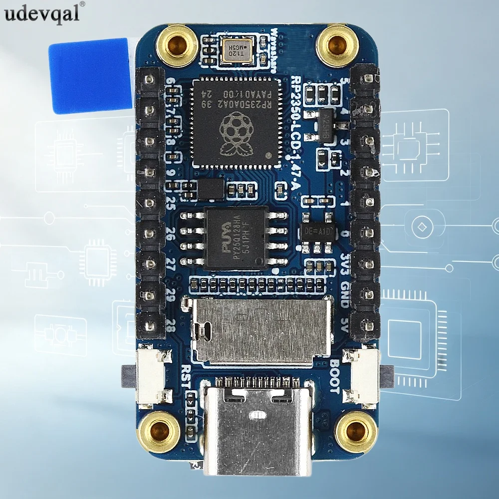 1.47 inch Development Board with LCD Display RGB LED Micro SD 16MB Flash Dual-Core Dual architecture Type-C for Raspberry Pi