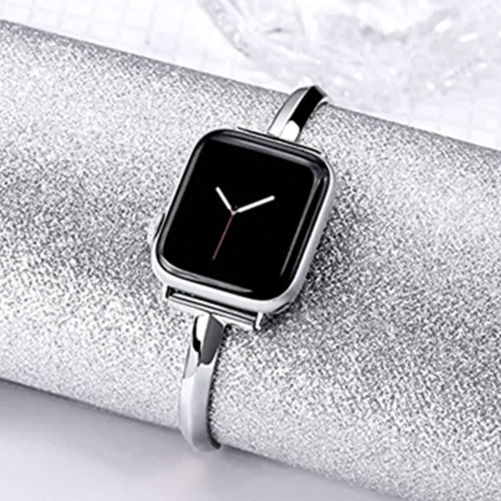 Minimalistisches Metallarmband für Apple Watch 44mm 40 45 41 49 46 42 38mm Luxus-Armband iWatch Series 12 11 10 9 8 7 6 5 4 3 SE