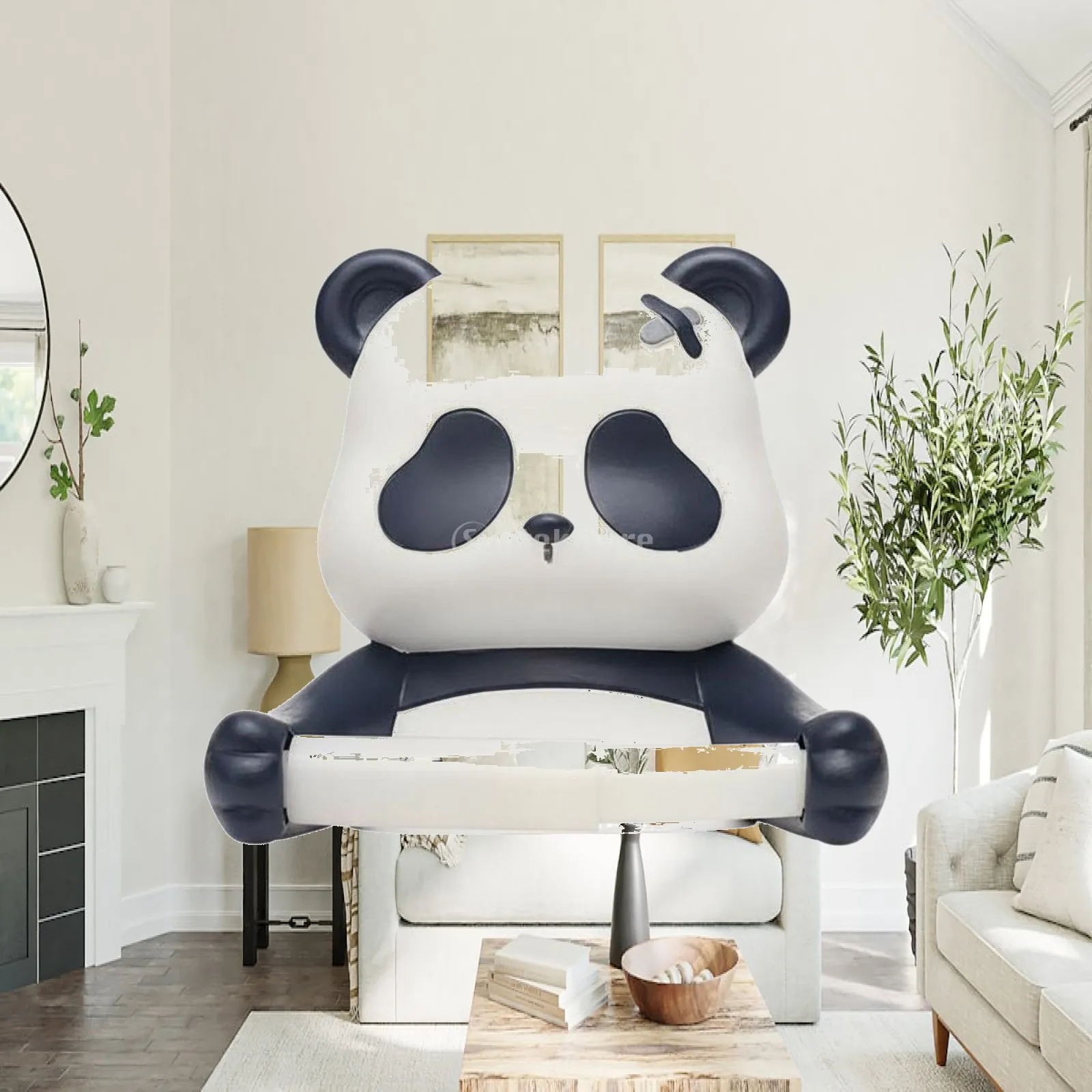 Cartoon Panda Toilet Paper Holder Complimentary Installation for Restaurant