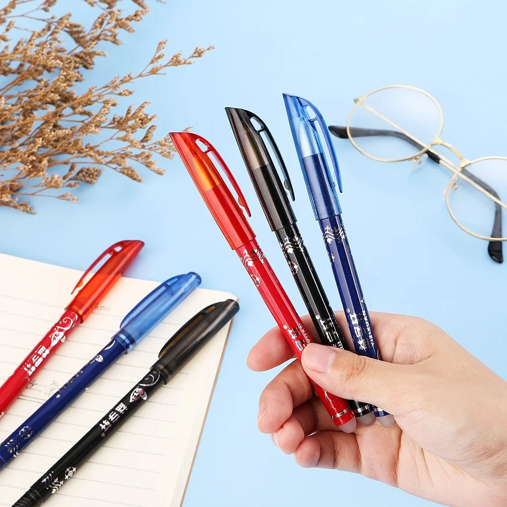 33 Pcs/Set  Erasable Gel Pens with refill 0.5mm Bullet tip back to school acsesories office writing supplies Ballpoint pens image 2