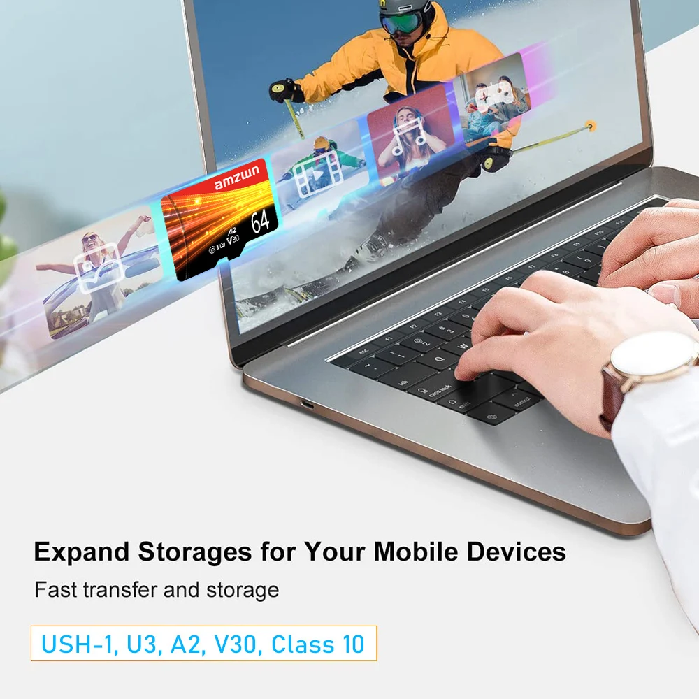 Mini Memory Card 32GB 64GB 128GB TF / Micro TF Card Flash Class 10 TF SD Card For Smartphone Adapter Flash memory card V30 card