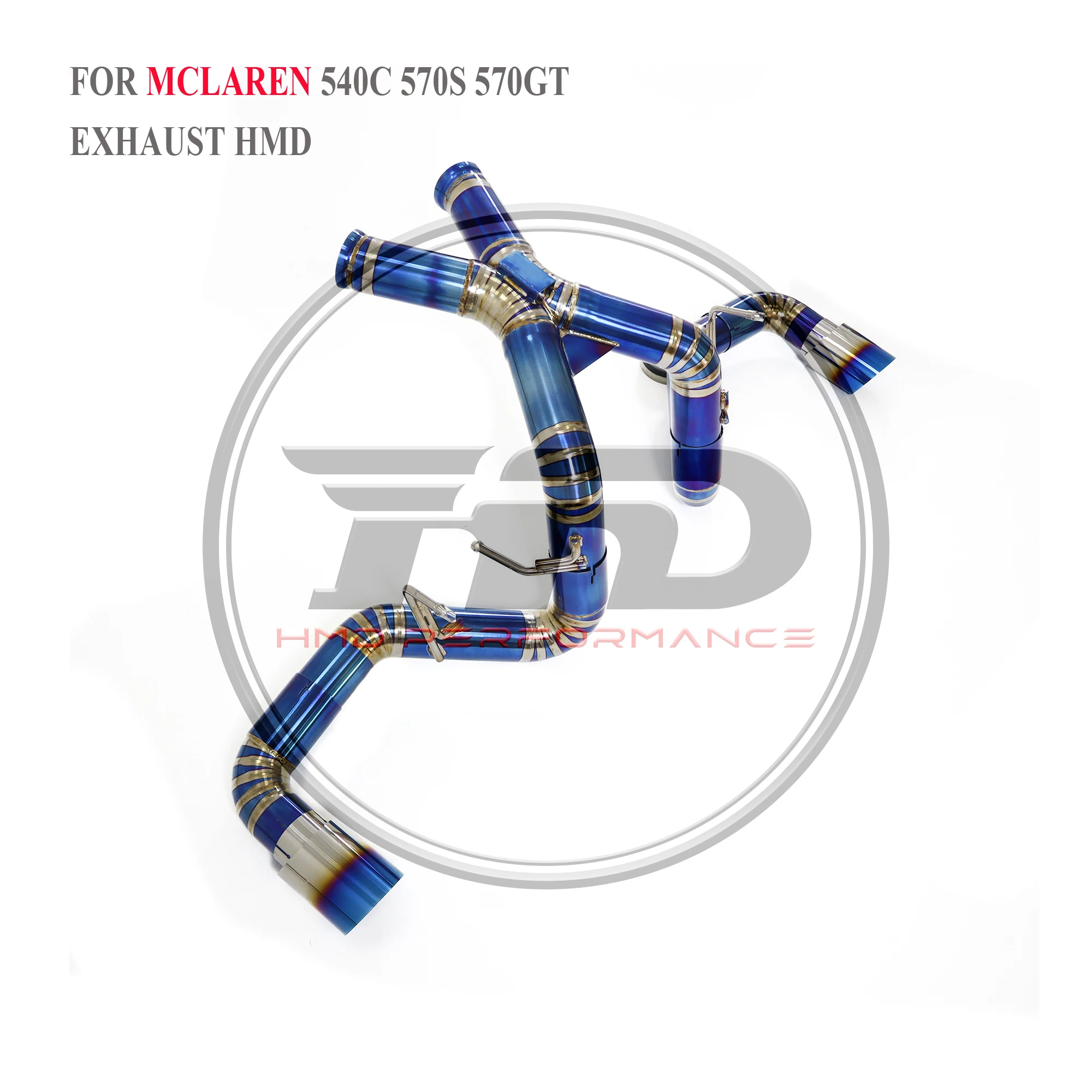 

HMD Exhaust Catback for Mclaren 540C 570S 570GT Ti High flow performance Continuous surprises Support customization