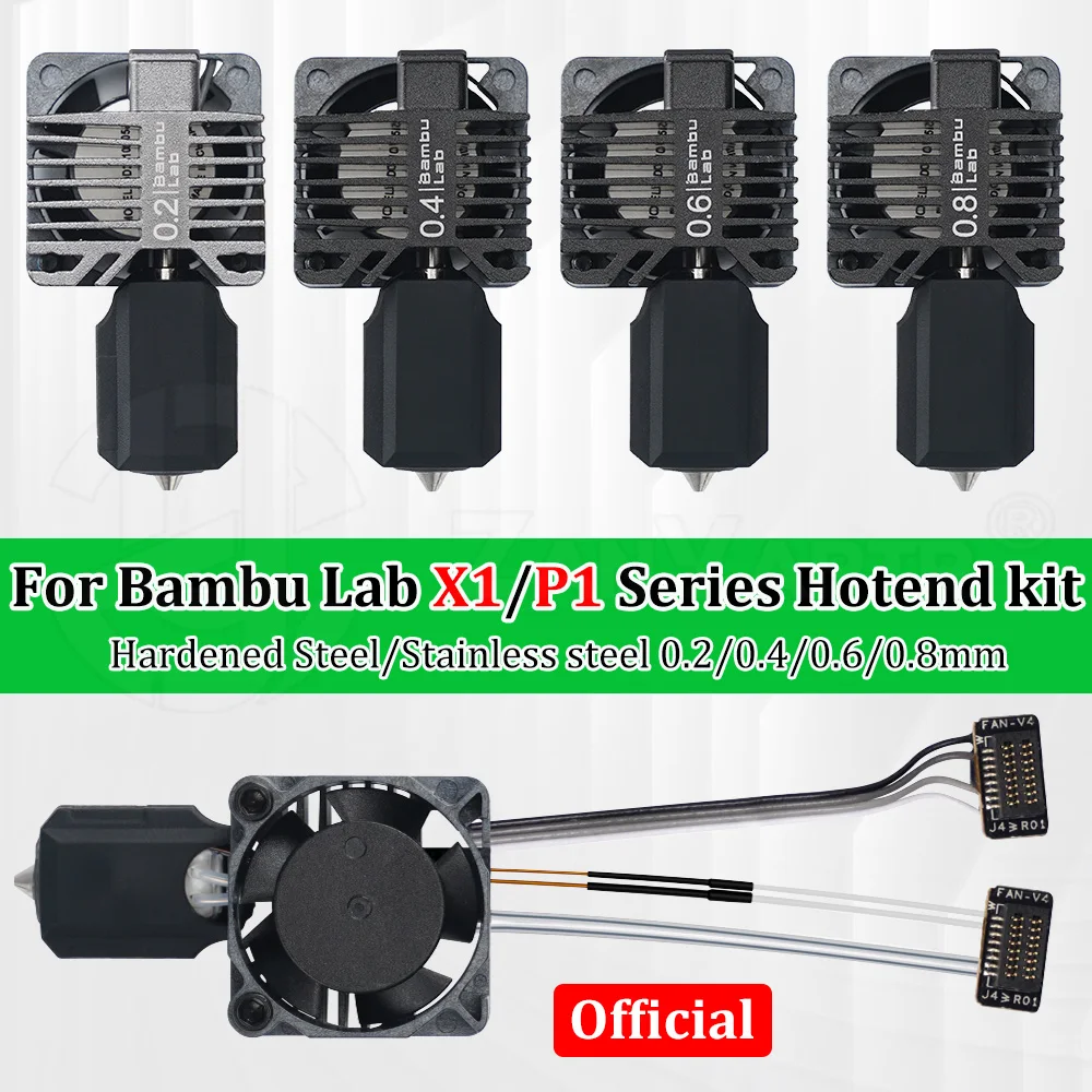 

Official Hotend Assembly For Bambu Lab X1C X1E P1P P1S 3D Printer High Temperature Resistant Hotend Replacement Parts