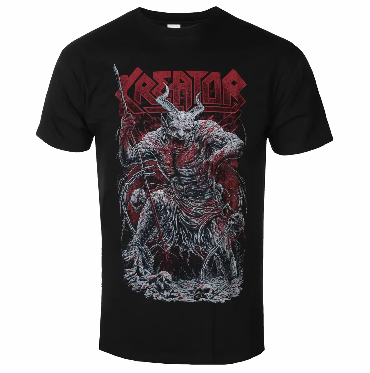 2026 Kreator - Bloody Demon Artistic Patterns Summer Fashion T-Shirt Men Women Cotton T-shirt Casual Street Classic Band T-shirt