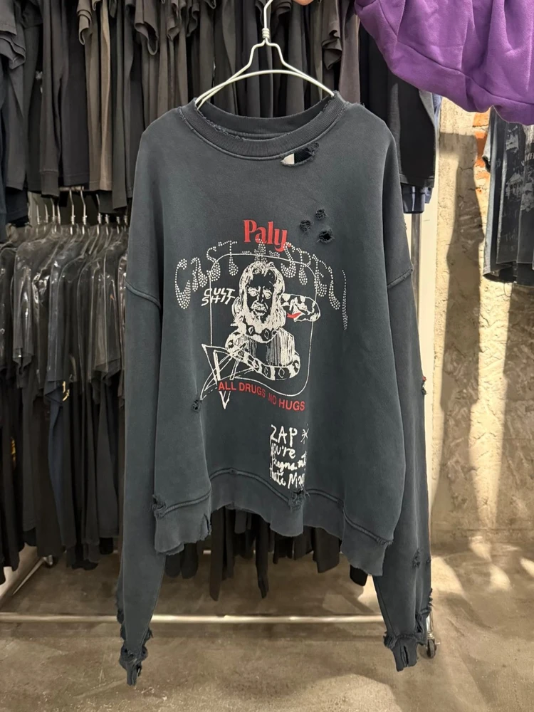 

Толстовка Paly round Ne Cotton Long Sve Warm Casual Sle Water Diamond Spellcasting Portrait Youth Faion