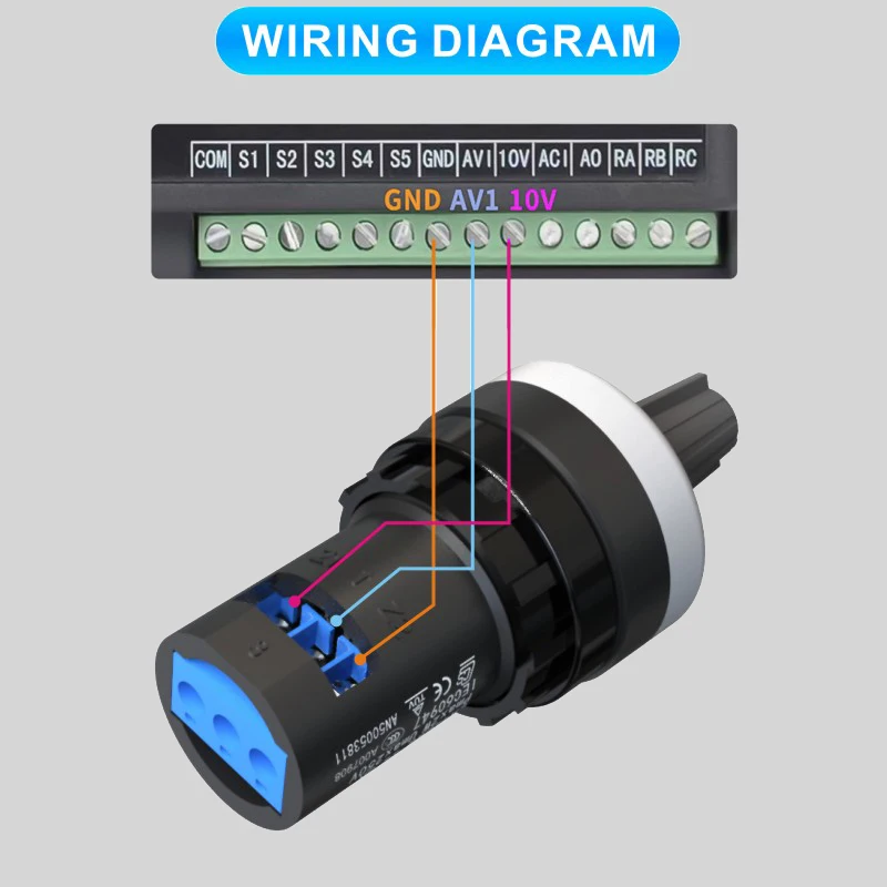 Inverter Speed Control Potentiometer LA42DWQ-22 Aperture 22mm Audio Conditioner Potentiometer Resistance 1K 2K 5K 10K