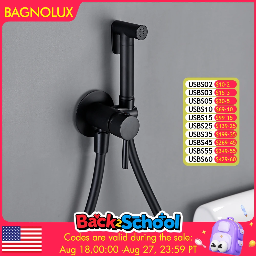Hersteller Großhandel Marketing Schwarz Wc Hand Bidet Sprayer Kit Mit Schlauch und Halterung Halter Wand Bad Wasserhahn