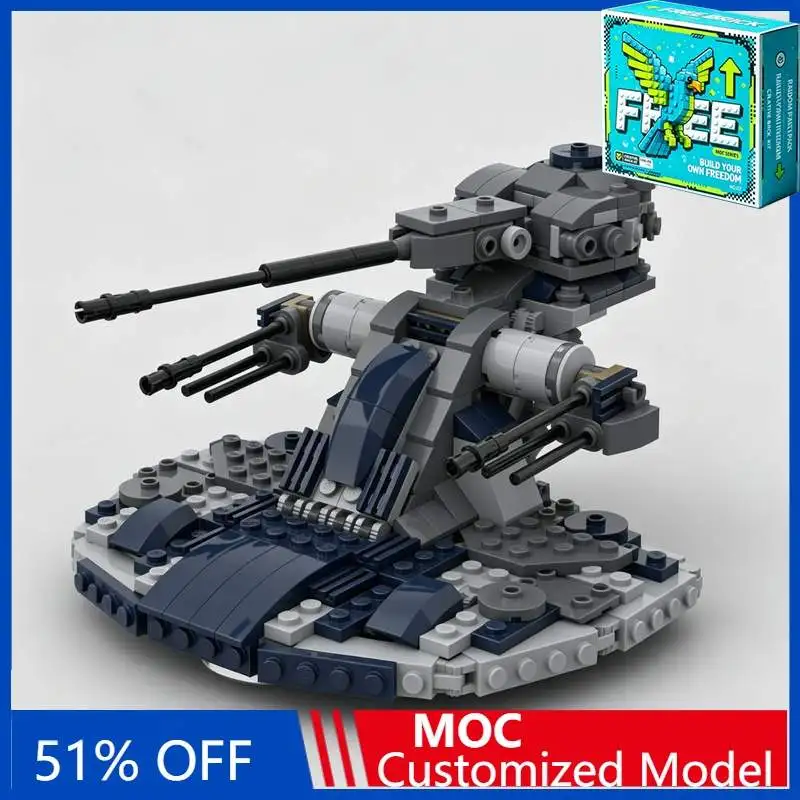 381PCS Galaxy Assault Tank Model MOC Puzzle Sci Fi Combat Vehicle Battle Scene DIY Assembly Building Blocks Festival Gift Box