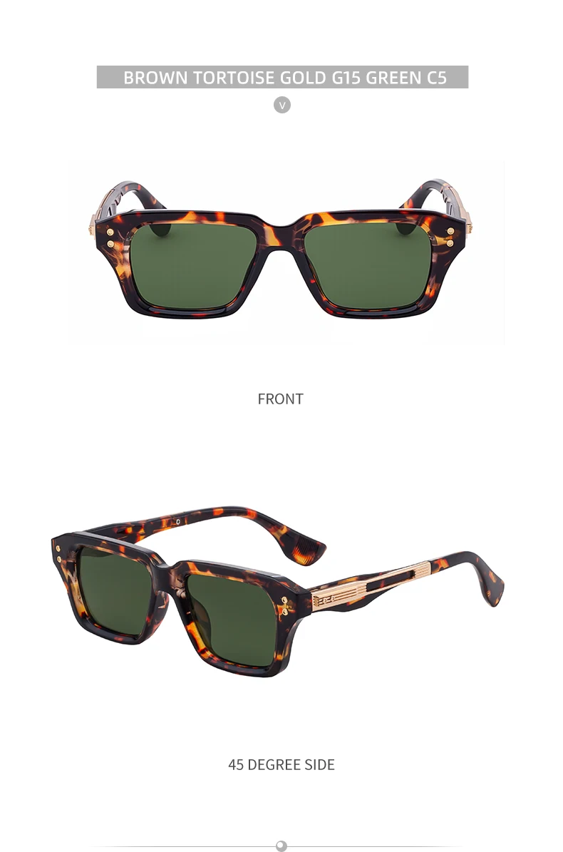 Retro Polarisierte Quadratische Punk Sonnenbrille Männer 2026 Luxus Marke Designer Klassische Fahren Schild Sonnenbrille für Männliche Shades UV400 – Detail 19