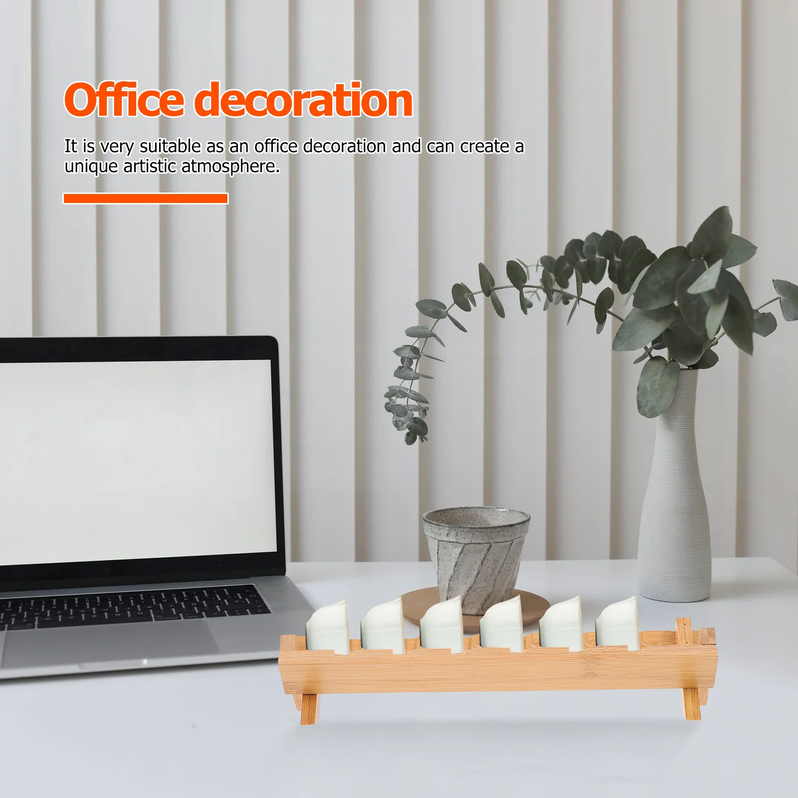 

1Pcs Bamboo Tea Cup Holding Tray Brown Small Size Household Tea Table Organizer Eco Friendly Bamboo Grain