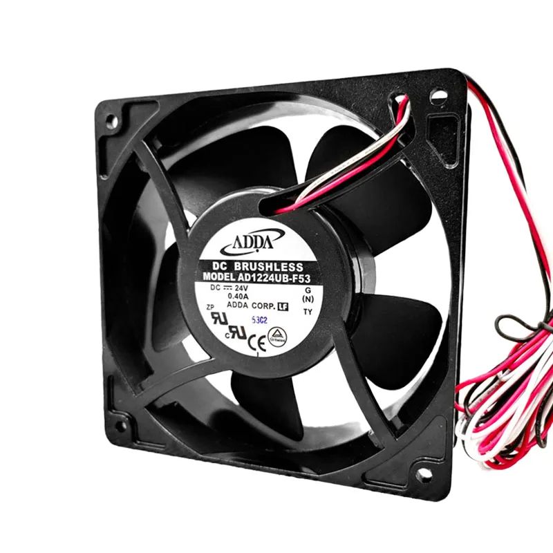 ORIGINALE AD1224UB-F53 24V 0.40A 12038 120*120*38mm NUOVO RADIATORE VENTOLA DI RAFFREDDAMENTO