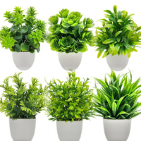 Artificial  Bonsai Plant Window Sill Office Table Desktop Decoration Plastic Fake Plant Potted Home Decor