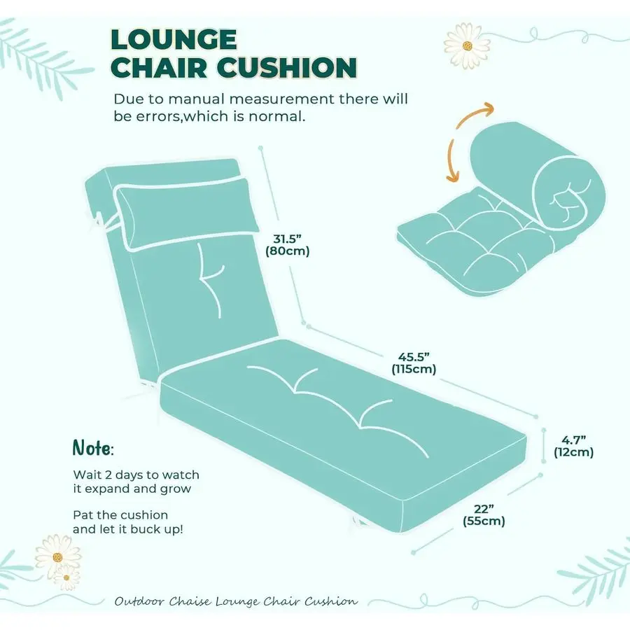 وسادة كرسي الصالة في الهواء الطلق للكراسي، وسائد بديلة مقاومة للبهتان مع 6 أربطة، رغوة الذاكرة السميكة P