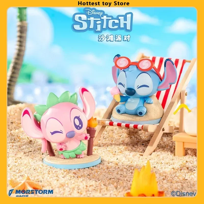

Disney Stitch Beach Party слепая коробка игрушка официальные летние ограниченные фигурки Коллекционный декор стола детские подарки на день рождения и Рождество