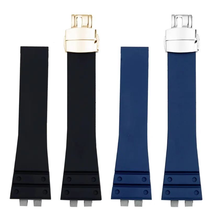 Für Casio GMW-B5000 GM-B2100 MRG-B5000 FKM Uhrenarmband mit GMW B5000 Herren Modify FKM Armband Schwarz Blau Fluorkautschuk Uhrenarmband