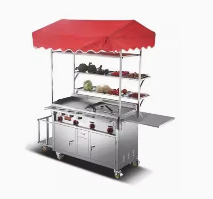 

Dining Cart Fried Skewers Flowing Stall Trolley Can Hold Gas Cylinder