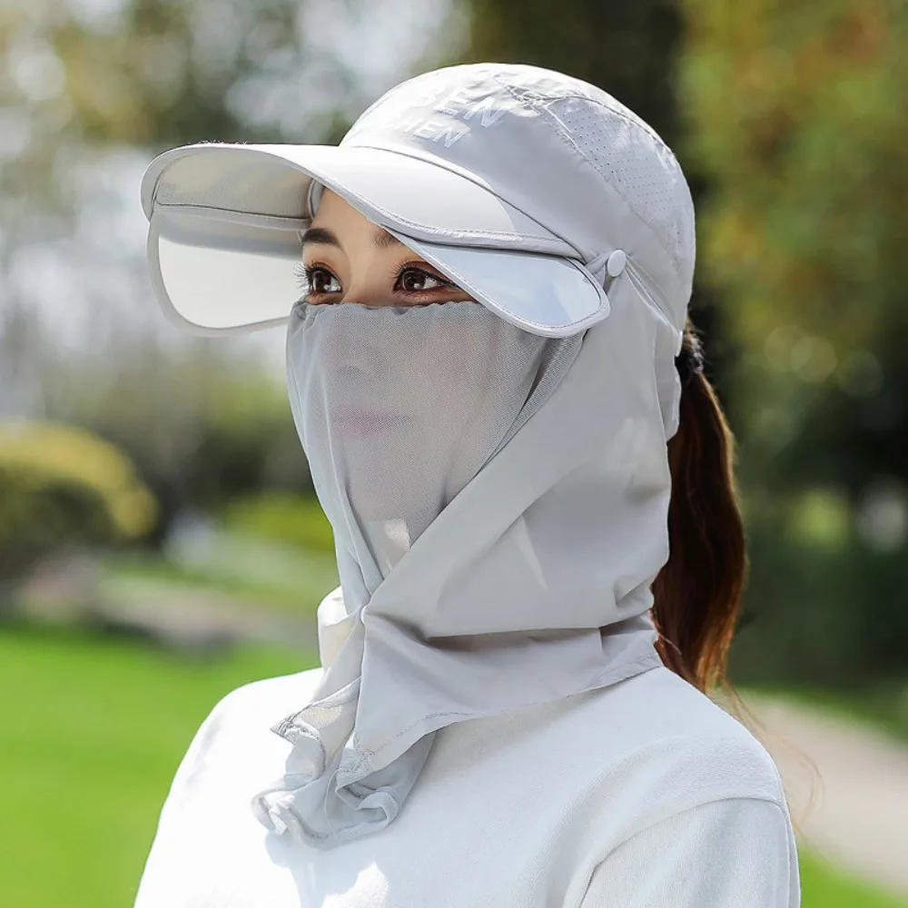 Quick-dry Hat Sun Protection Hat Ice Silk Shield Wide Brim Bucket Cap With Neck Flap Fishing Hat Bucket Hat with Neck Cover