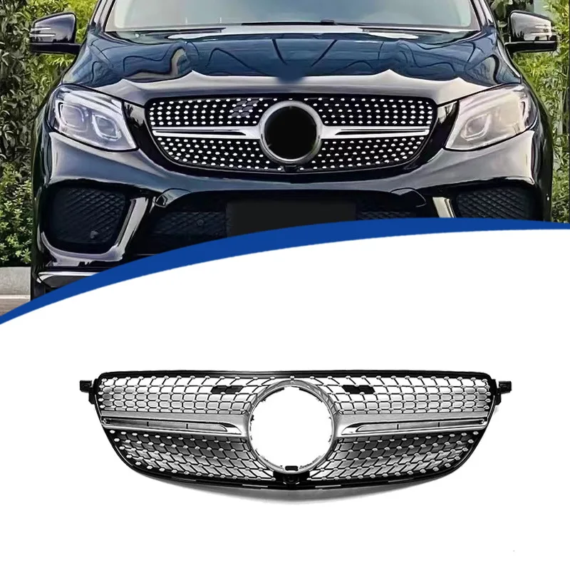Applicable to 2015 2016 2017 2018 2019 GLE-class W166 modified Gypsy star air intake grille Car Grille Mesh Decoration