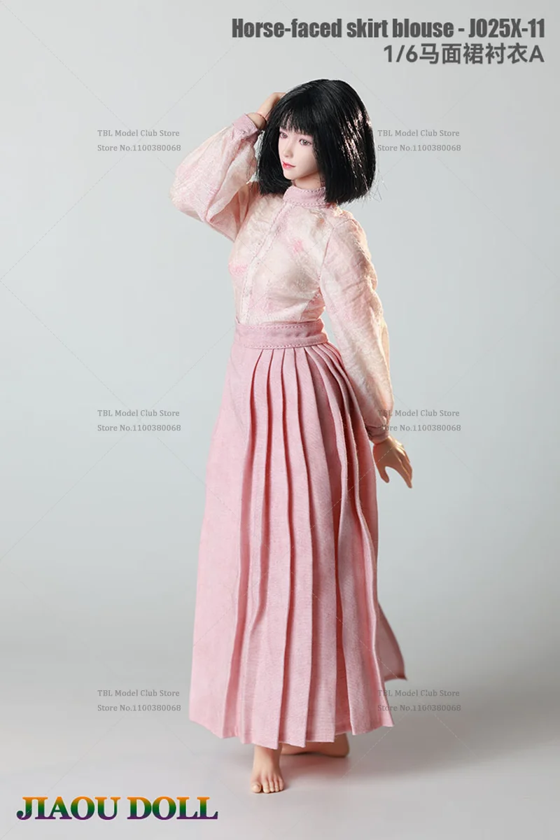 JO25X-11 A/B/C/D 1/6 مقياس النمط الجمهوري Hanfu Ma Mian تنورة الملابس النسائية نسخة محسنة لجندي شخصيات الحركة 12 بوصة #3