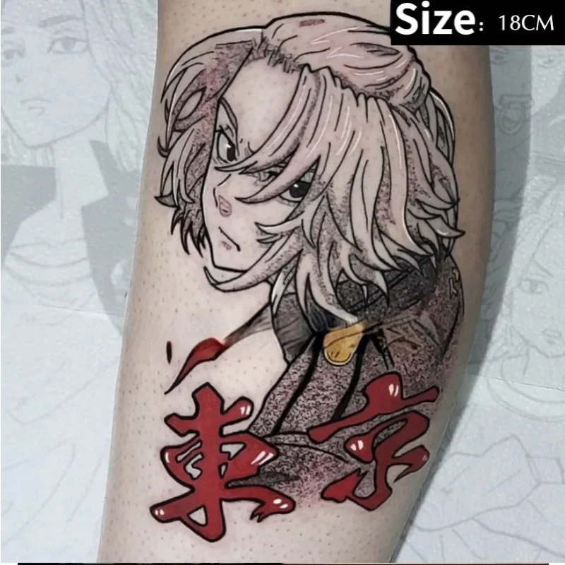 

Tokyo Revengers Mikey Anime Temporary Tattoos Durable Lifelike Cartoon Waterproof Fake Tattoo Sticker Realistic Body Art Tattoo