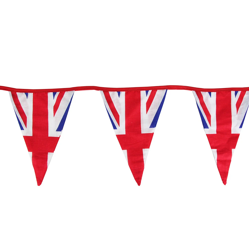 

1pc Uk Banner Cotton Lightweight Durable Decorative Party Hanging Sturdy String Wall Stickers National Flag