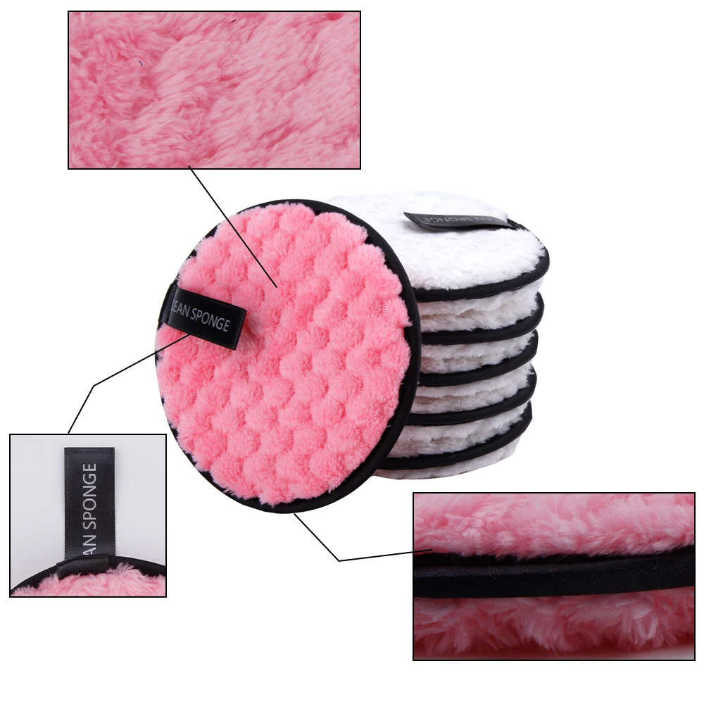 1 PC Reusable Cotton Make Up Pads Washable Cleansing Wipe Eyelash Shampoo Face Discs Cleansing  Face wash Care Sponge