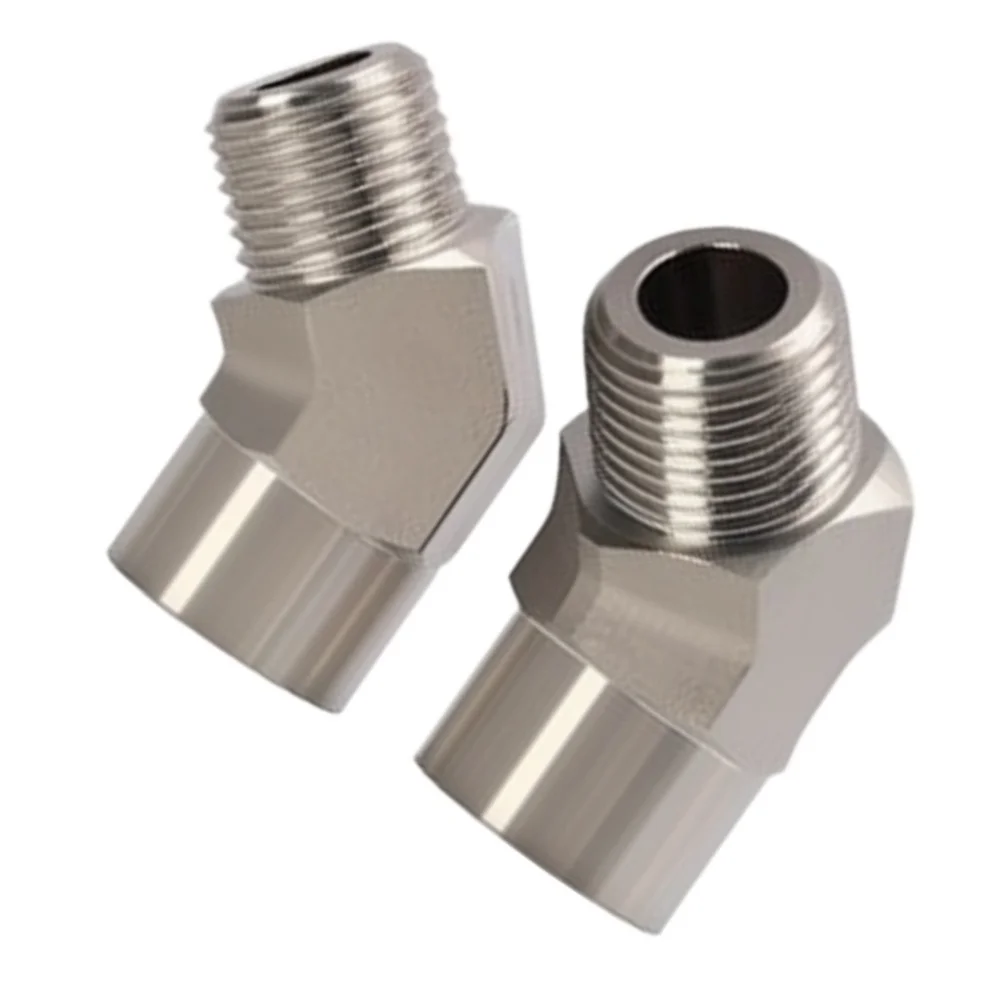45 Degree Elbow Fitting 1/2 Inch NPT Male To Female Thread 304 Stainless Steel High Pressure Pipe Connector For Industrial Plumb